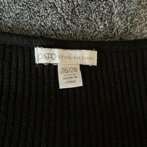 Cato Black Ribbed Knit Tank Top